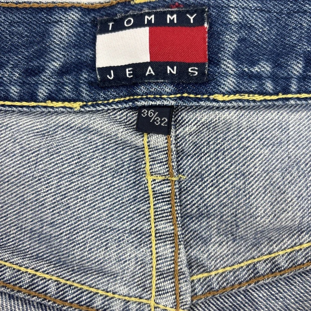 Tommy Jeans Denim Pants Mens 36x30‎ Blue Good Vintage 90s Relaxed Straight Leg